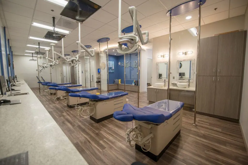 Potomac Pediatric Dentistry - Family Dentistry and Orthodontics TVs above the dentist chairs at Potomac Pediatric Dentistry | Pediatric Dentist Dumfries | Orthodontist Dumfries